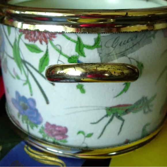 RARE Vintage GUCCI Accornero Ice Bucket Wine Cooler Barware Table Accessory GG - Picture 6 of 12